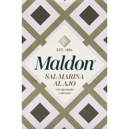 Sal marina al ajo con ajo asado y silvestre caja 100 g - Maldon