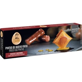 Pintxo de huevo frito con patatas y chistorra sin gluten bandeja 138 g - La Cocina De Senen