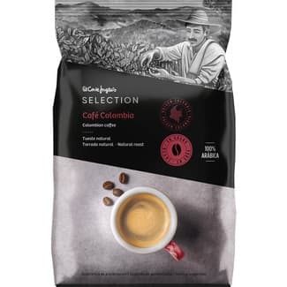 Café en grano tueste natural 100% arábica Colombia bolsa 500 g - El Corte Ingles Selection