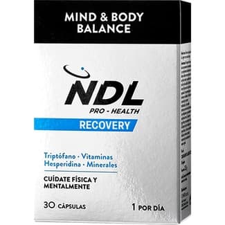Recovery balance físico y mental con triptófano, vitaminas y minerales envase 30 cápsulas - Ndl Pro-health