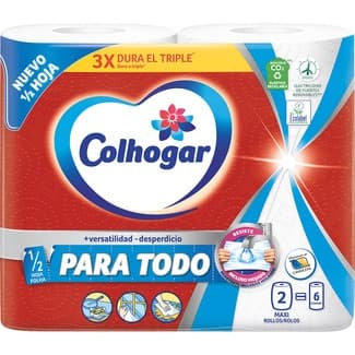 Papel de cocina Para Todo 3 capas paquete 2 rollos - Colhogar