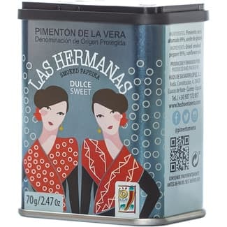 Pimentón ahumado dulce de la Vera DOP Pimentón de la Vera lata 70 g - Las Hermanas
