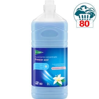 Suavizante concentrado Frescor Azul Flor de jazmín y cedro 80 dosis botella 2 l con microcápsulas de fragancia - El Corte Ingles