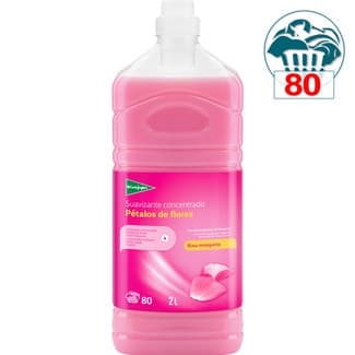 Suavizante concentrado Pétalos de flores Rosa Mosqueta 80 dosis botella 2 l con microcápsulas de fragancia - El Corte Ingles