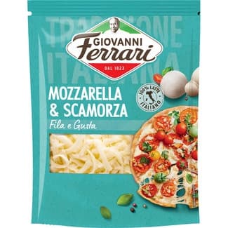 Queso mozzarella & scamorza rallada envase 135 g - Giovanni Ferrari