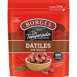Dátiles sin hueso sin gluten bolsa 200 g - Borges