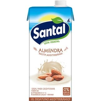 Bebida de almendra sin lactosa, sin azúcar y 100% vegetal brik 1 l - Santal