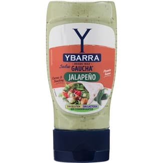 Salsa gaucha jalapeño picante suave sin gluten y sin lactosa bote 250 ml - Ybarra