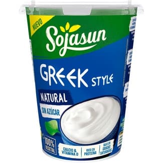 Especialidad vegetal de soja natural estilo griego envase 400 g sin azúcar sin lactosa - Sojasun