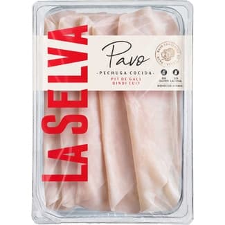 Pechuga de pavo cocida en lonchas sin gluten sin lactosa envase 100 g - La Selva