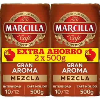 Gran Aroma café molido mezcla pack 2 paquetes 500 g - Marcilla