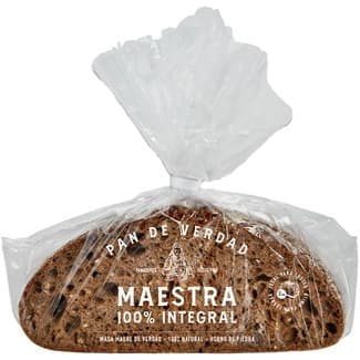 Pan de hogaza de masa madre 100% integral bolsa 450 g - Maestra