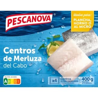 Centros de merluza 4 unidades estuche 400 g neto escurrido - Pescanova