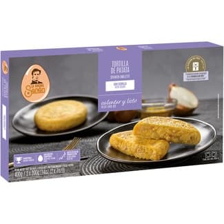 Tortilla de patata con cebolla, para freidora de aire 2 unidades envase 400 g - La Cocina De Senen