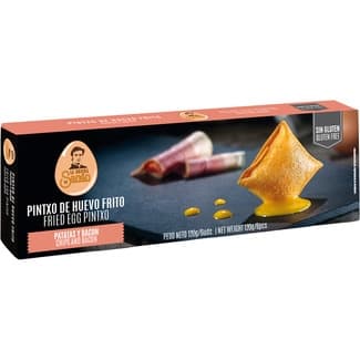 Pintxo de huevo frito con patatas y bacon sin gluten bandeja 6 unidades - La Cocina De Senen