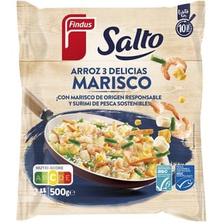 Arroz 3 delicias con marisco bolsa 500 g - Findus