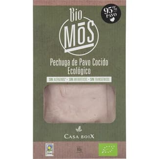 Casa Boix pechuga de pavo cocido ecológico en lonchas envase 80 g - Mos