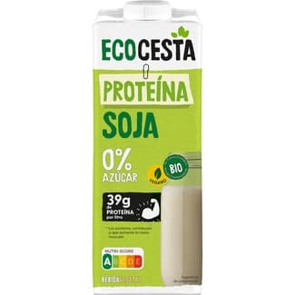 Bebida de proteína de soja ecológica 0% azúcar y vegana brik 1 l - Ecocesta