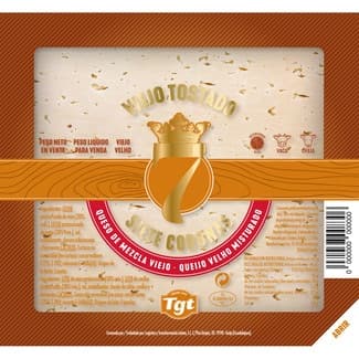 Queso viejo tostado mezcla elaborado con leche pasteurizada cuña 250 g - 7 Coronas