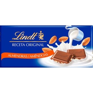 Receta Original chocolate con leche y almendras tableta 100 g - Lindt