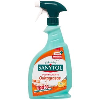 Desengrasante desinfectante limón sin lejía pistola 750 ml previene bacterias y malos olores - Sanytol