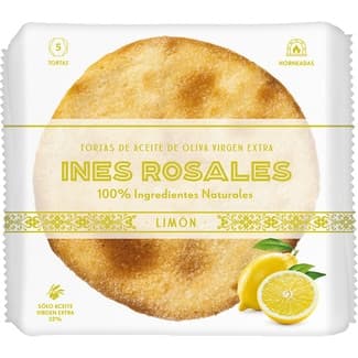 Tortas de aceite de oliva virgen extra con limón 5 unidades paquete 150 g - Ines Rosales