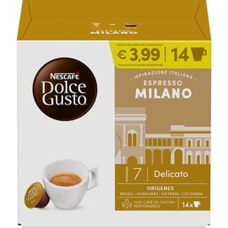 Café Espresso Milano de intensidad 7 estuche 14 cápsulas - Nescafe Dolce Gusto