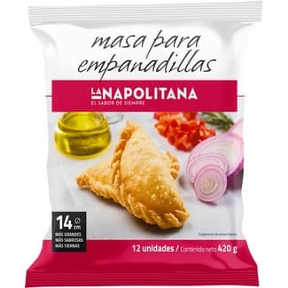 Masa para empanadillas grandes pack 12 unidades bolsa 420 g - La Napolitana