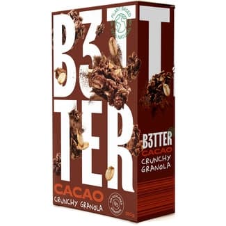 Granola crujiente de cacao sin azúcares añadidos paquete 300 g - B3tter