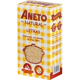 Letras envase 400 g - Aneto