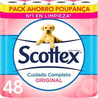 Papel higiénico Cuidado Completo Original 2 capas paquete 48 rollos - Scottex
