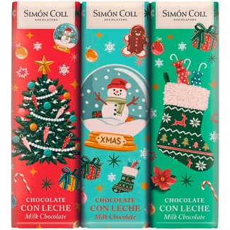 Chocolatinas con leche de navidad estuche 54 g - Simon Coll