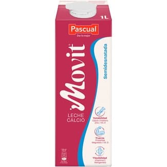 Movit leche semidesnatada con calcio brik 1 l - Pascual