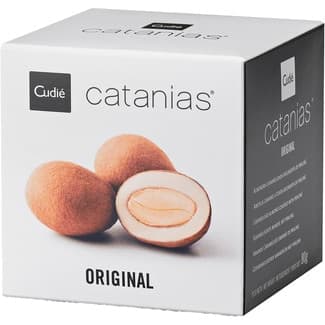 Catanias Original almendras caramelizadas recubiertas de praliné estuche 80 g - Cudie