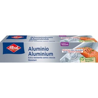 Papel de aluminio rollo 100 m - Albal