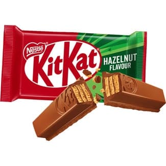 Barritas de galleta recubiertas de chocolate con leche sabor avellanas pack 3 envases 41,5 g - Nestle Kitkat