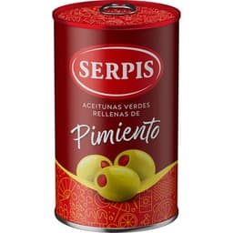 Aceitunas rellenas de pimiento Sin Gluten lata 130 g neto escurrido - Serpis