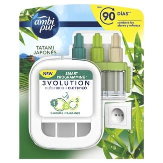 Ambientador eléctrico Tatami Japonés 3 fragancias aparato + recambio - Ambipur 3volution