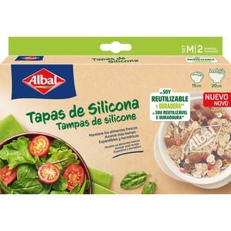 Tapa de silicona set 2 tamaños 15 cm - 20 cm caja 2 unidades - Albal