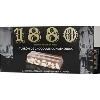 Turrón de chocolate con almendras Calidad Suprema tableta 200 g - 1880