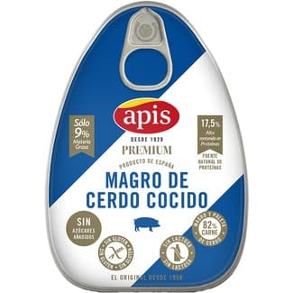 Magro de cerdo cocido lata 220 g neto escurrido - Apis