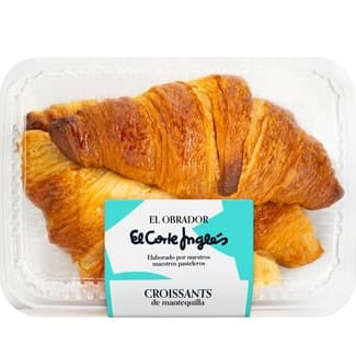 Croissant recto de mantequilla 3 unidades bandeja 195 g - El Obrador El Corte Ingles