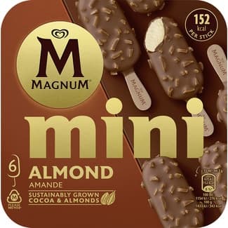 Mini Almendras bombón helado sin gluten 6 unidades estuche 330 ml - Magnum