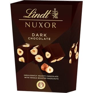 Bombones de chocolate negro con avellanas tostadas estuche 150 g - Lindt Nuxor