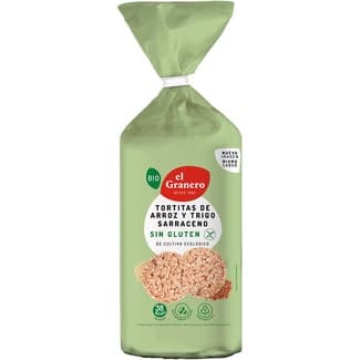 Bio tortitas ecológicas de arroz y trigo sarraceno bolsa 115 g - El Granero Integral