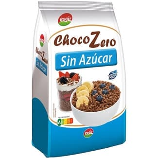 ChocoZero cereales de chocolate sin gluten, sin azúcares y sin aceite de palma bolsa 300 g - Esgir