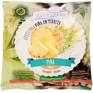 Piña en trozos ideal para postres, smoothies y pastelería 100% natural bolsa 300 g - La Cuerva