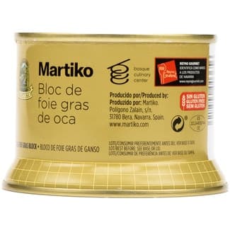 Bloc de foie gras de oca sin gluten lata 130 g - Martiko