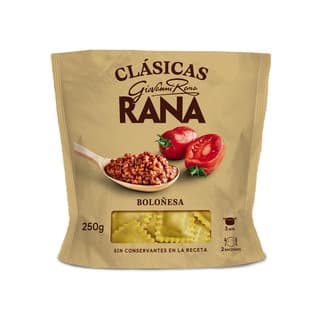 Pasta fresca raviolii al huevo relleno de boloñesa 2 raciones envase 250 g - Giovanni Rana