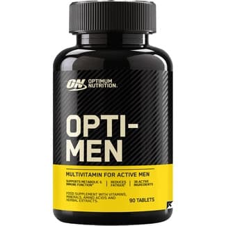 On Optimen suplemento con vitaminas, minerales, aminoácidos y extractos herbales envase 90 tabletas para hombres activos - Optimum Nutrition
